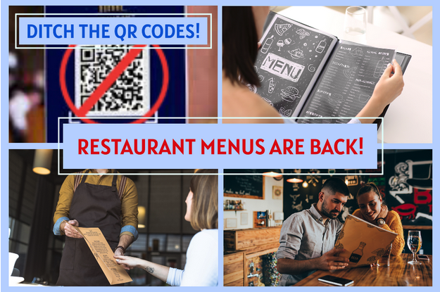 Ditch the QR codes, restaurant menus are back

